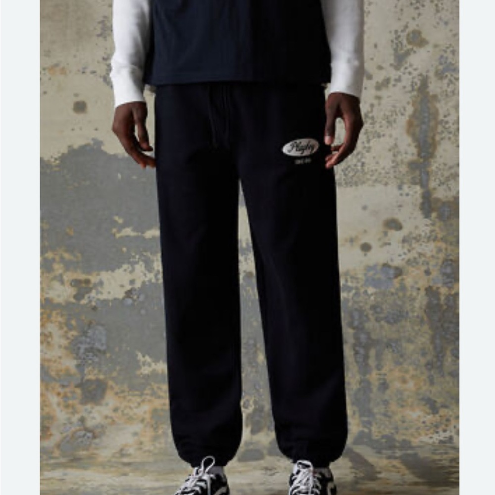 PLAYBOY Black Joggers Relaxed Fit Elastic Waist